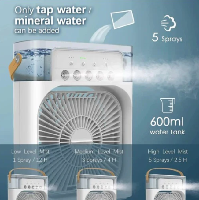 4-in-1 Portable Air Cooler & Mist Fan
