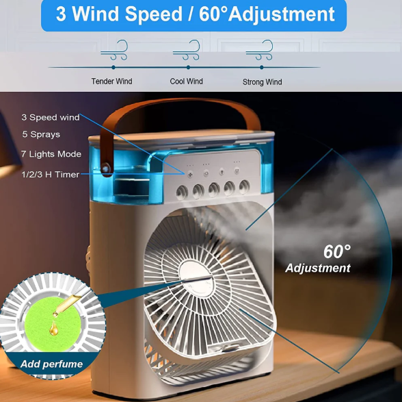 4-in-1 Portable Air Cooler & Mist Fan