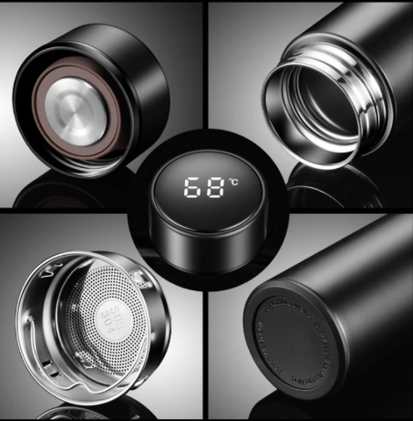 Stainless Steel Temperature Water Bottle Thermos with LCD Smart Display (500 ML)